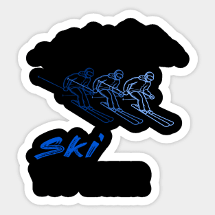 ski you later winter sports ski racing Design Gift Sticker